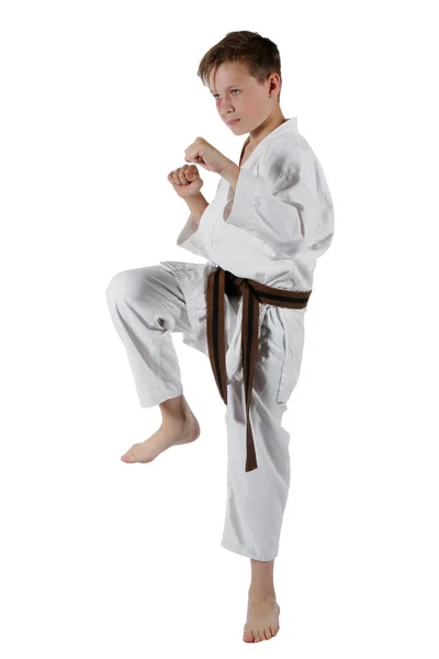 Teenage Boy gör Martial Arts — Stockfoto