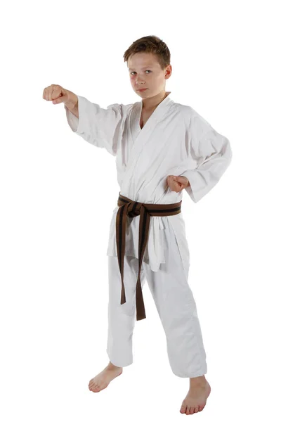 Teenage Boy gör Martial Arts — Stockfoto