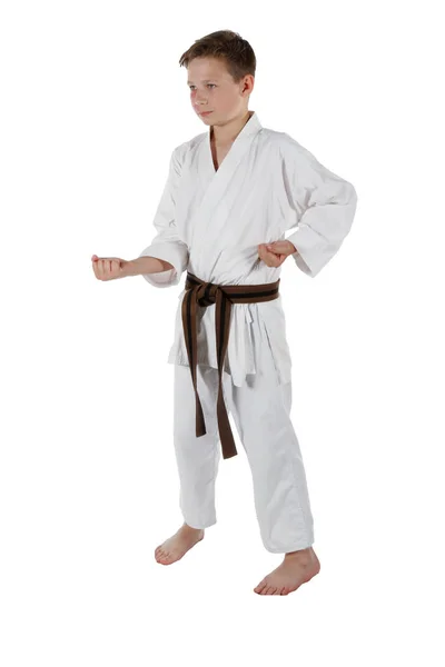 Teenage Boy gör Martial Arts — Stockfoto