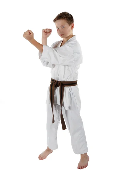 Teenage Boy gör Martial Arts — Stockfoto