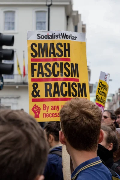 ロンドンで反ファシスト抗議 — ストック写真