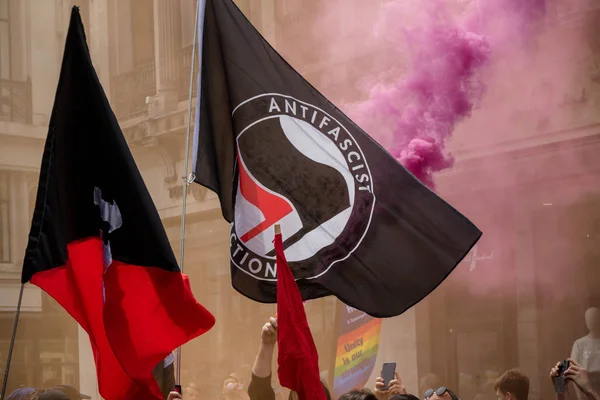 Antifaschistische Proteste in London — Stockfoto