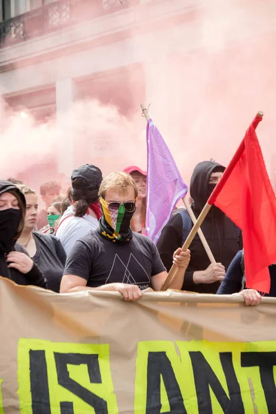 stock image Anti fascist protests in London