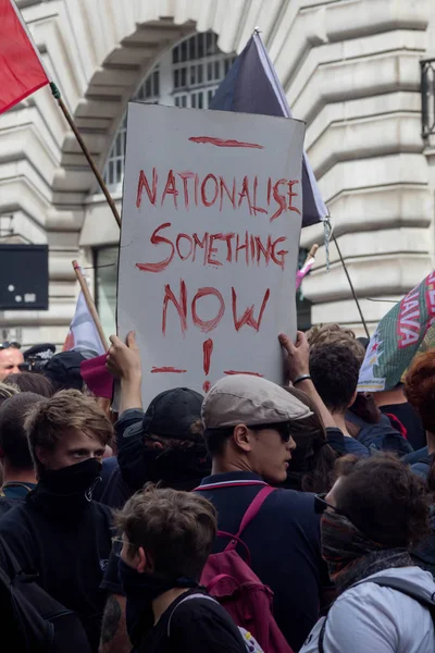 런던에서 반파시스트 시위 — 스톡 사진