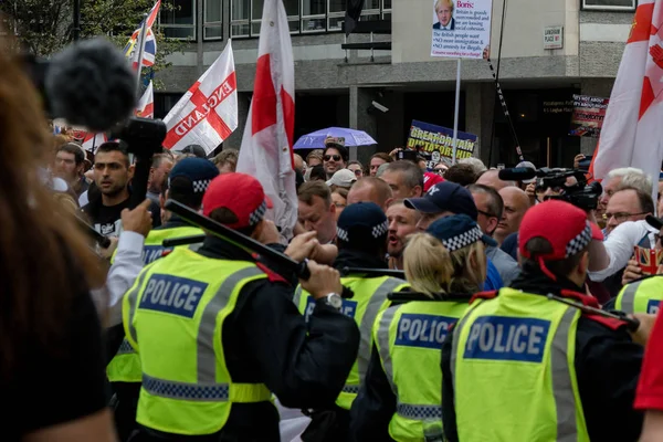 Londra'da anti faşist protestolar — Stok fotoğraf