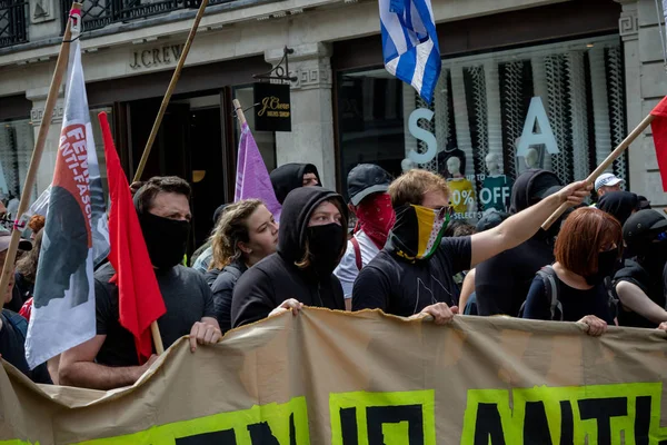 Proteste antifasciste a Londra — Foto Stock