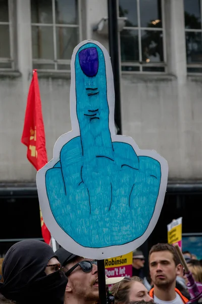 Protestos anti-fascistas em Londres — Fotografia de Stock