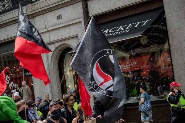 Proteste antifasciste a Londra — Foto Stock