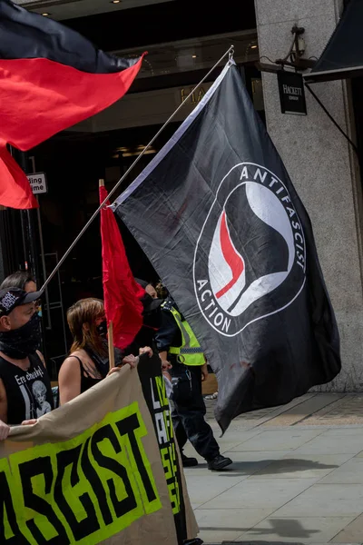 Anti fascist protests in London — Stock Photo, Image