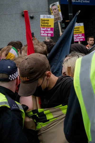Антифашистские протесты в Лондоне — стоковое фото