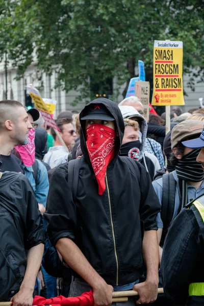 Antyfaszystowskie protesty w Londynie — Zdjęcie stockowe