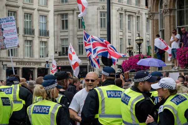 Londra'da anti faşist protestolar — Stok fotoğraf