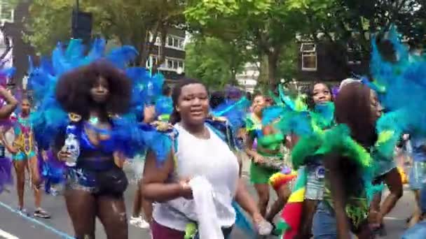 Londýn Spojené Království Srpen 2019 Skupina Umělců Notting Hill Karneval — Stock video