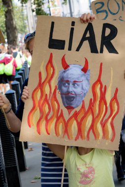 Londra'nın merkezinde protestolar31 Ağustos 2019