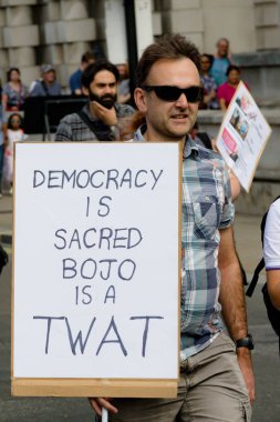 Londra'nın merkezinde protestolar31 Ağustos 2019