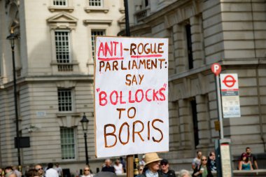 Londra'nın merkezinde protestolar31 Ağustos 2019