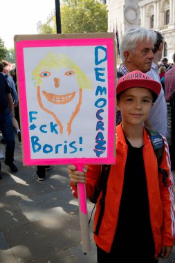 Londra'nın merkezinde protestolar31 Ağustos 2019