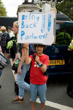 Londra'nın merkezinde protestolar31 Ağustos 2019