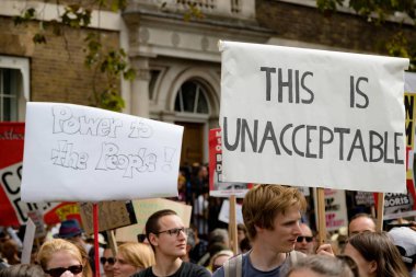 Londra'nın merkezinde protestolar31 Ağustos 2019