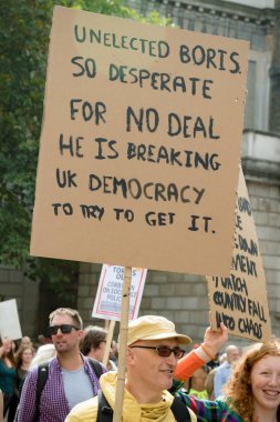 Londra'nın merkezinde protestolar31 Ağustos 2019