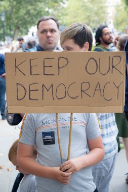 Londra'nın merkezinde protestolar31 Ağustos 2019