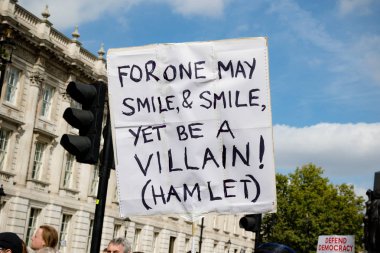 Londra'nın merkezinde protestolar31 Ağustos 2019