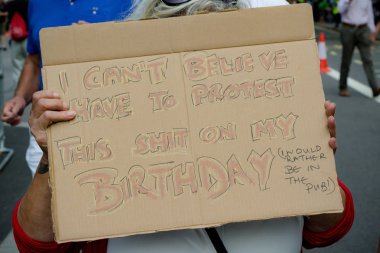 Londra'nın merkezinde protestolar31 Ağustos 2019