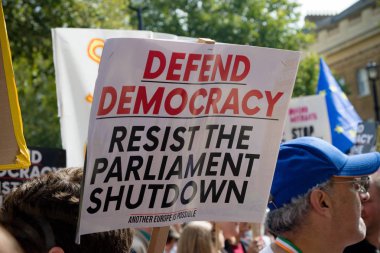 Londra'nın merkezinde protestolar31 Ağustos 2019