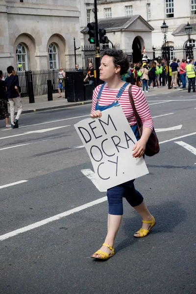 Διαμαρτυρίες στο κεντρικό Λονδίνο 31st Αυγούστου 2019 — Φωτογραφία Αρχείου
