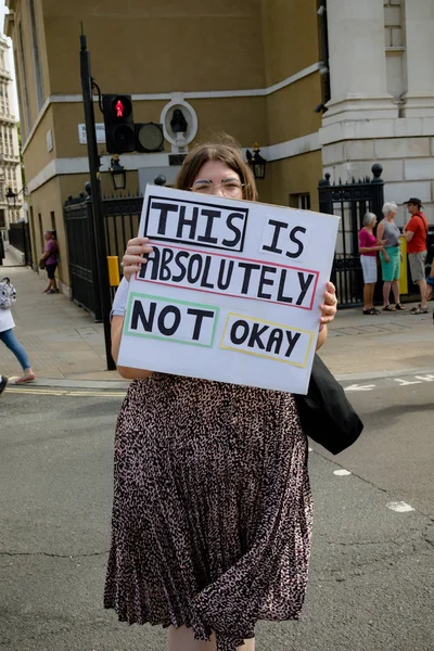 2019年8月31日，伦敦市中心的抗议活动 — 图库照片
