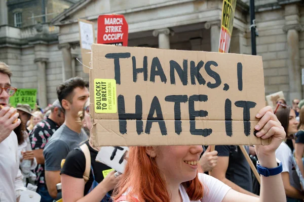 Protesty w centrum Londynu 31 sierpnia 2019 — Zdjęcie stockowe