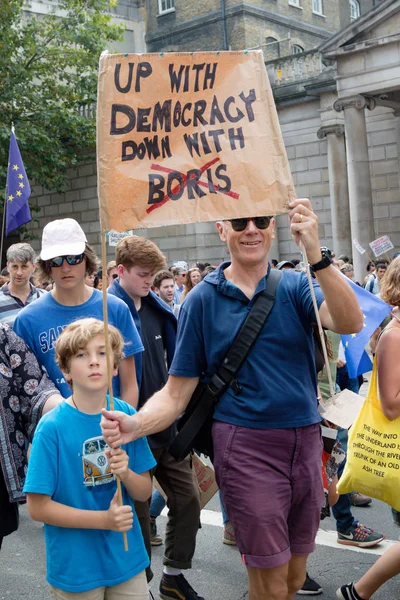 Protesten in het centrum van Londen op 31 augustus 2019 — Stockfoto