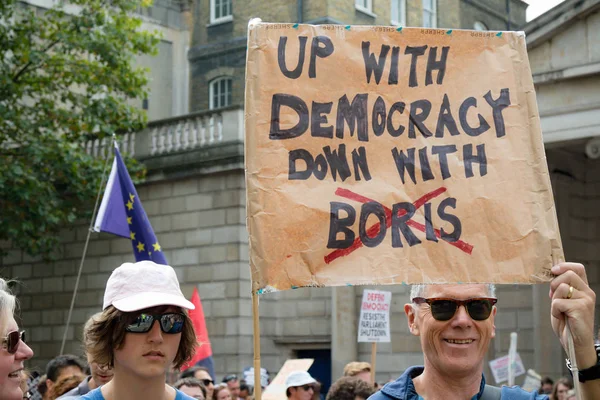 Protestos no centro de Londres 31 de agosto de 2019 — Fotografia de Stock