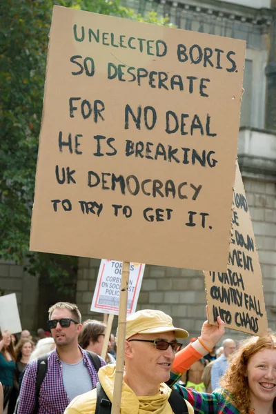 Protestos no centro de Londres 31 de agosto de 2019 — Fotografia de Stock