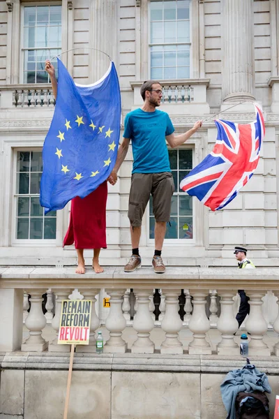 Protester i centrala London 31 augusti 2019 — Stockfoto