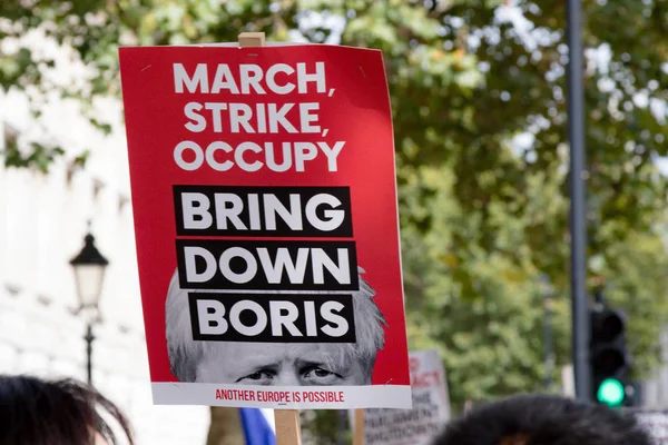 Protestos no centro de Londres 31 de agosto de 2019 — Fotografia de Stock