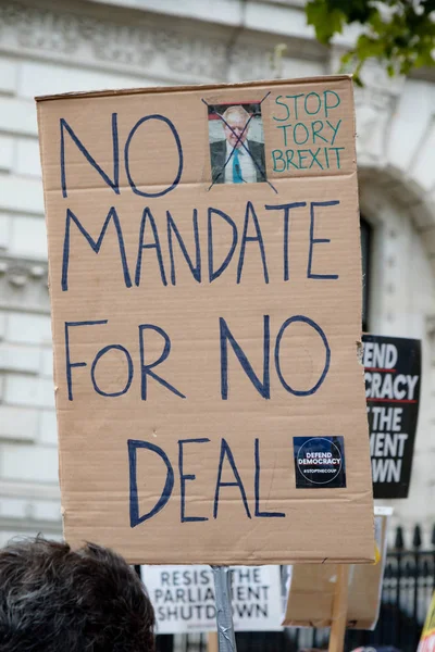 Protester i centrala London 31 augusti 2019 — Stockfoto