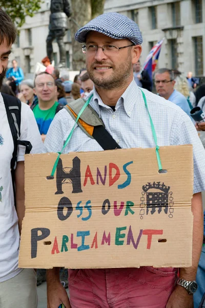 Protests in Central London August 31st 2019 — Stock Photo, Image