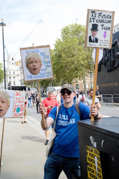 ロンドン中心部での抗議行動 2019年8月31日 — ストック写真