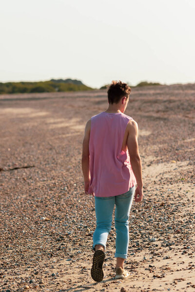 Золотой час пляжной ходьбы
