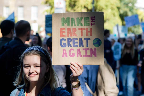 Protestujących zmian klimatycznych w Londynie — Zdjęcie stockowe