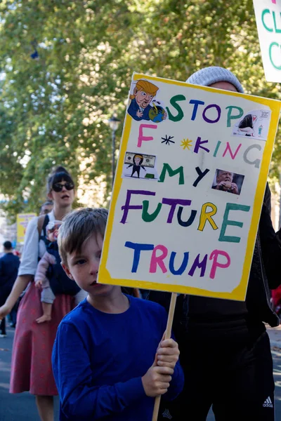 Manifestantes del cambio climático en Londres —  Fotos de Stock