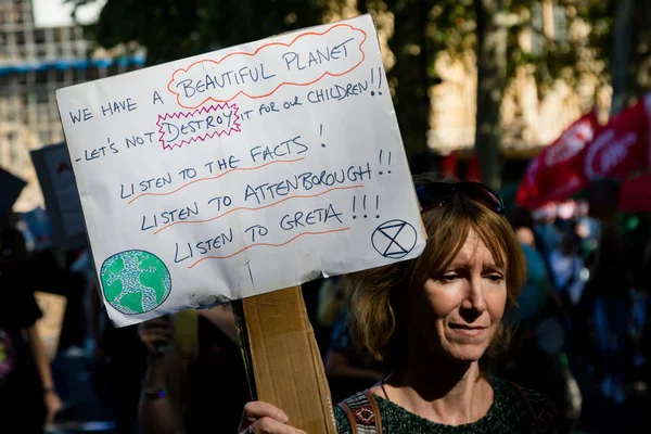 Londra'da iklim değişikliği protestocular — Stok fotoğraf