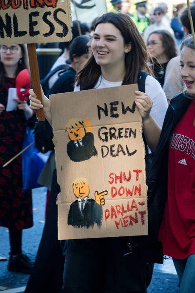 Manifestantes das alterações climáticas em Londres — Fotografia de Stock