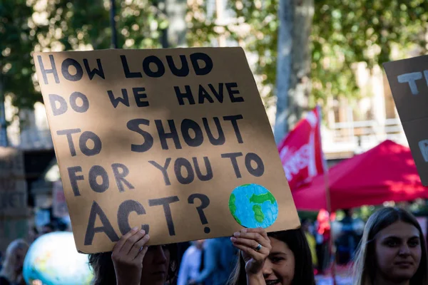 런던의 기후 변화 시위대 — 스톡 사진