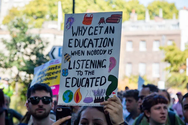 Klimaatverandering demonstranten in Londen — Stockfoto