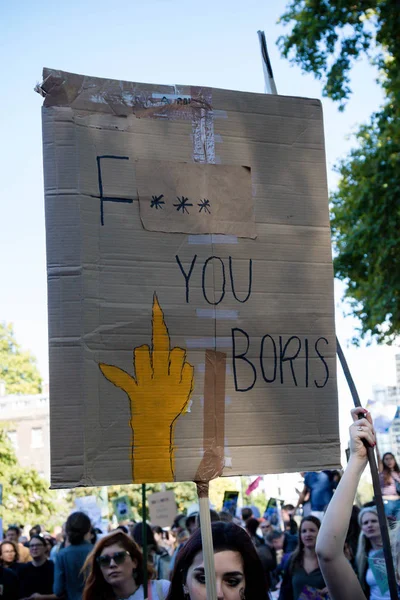 Londra'da iklim değişikliği protestocular — Stok fotoğraf