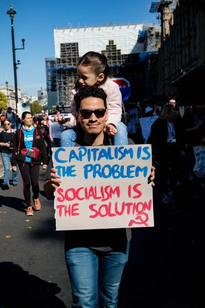 Manifestants du changement climatique à Londres — Photo