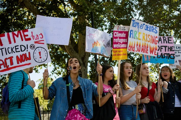 Manifestantes das alterações climáticas em Londres — Fotografia de Stock