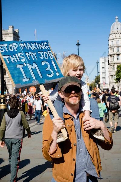 Manifestantes das alterações climáticas em Londres — Fotografia de Stock